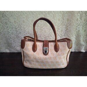 Dooney & Bourke Signature DB Double Handle Tote w/ Shoulder Strap-Pre-owned Good